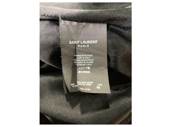 Abito classico con rever in lana nera Saint Laurent Nero - vista 9