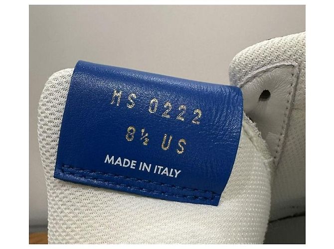 Louis Vuitton Nike Air Force 1 Low By Virgil Abloh Bianco Reale Blu - vista 4