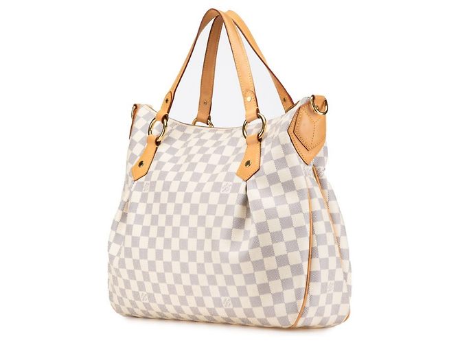 Borsa tote Louis Vuitton Damier Azur Evora MM Bianco - vista 2