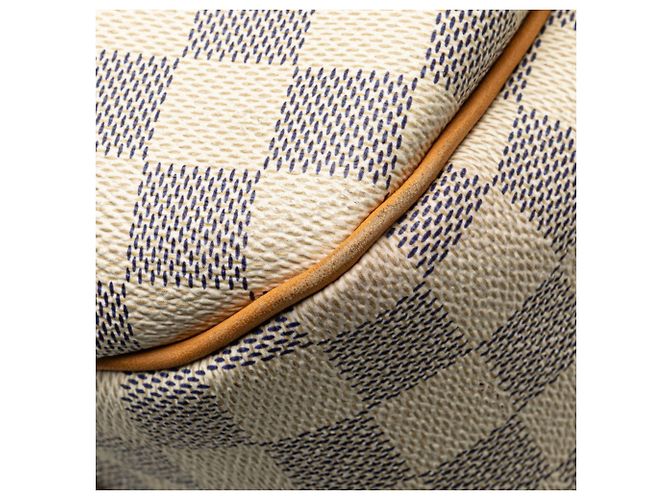 Borsa tote Louis Vuitton Damier Azur Evora MM Bianco - vista 6