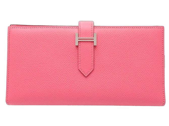 Hermès Cartera Larga Hermes Bearn Soufflet Rosa - vista 10
