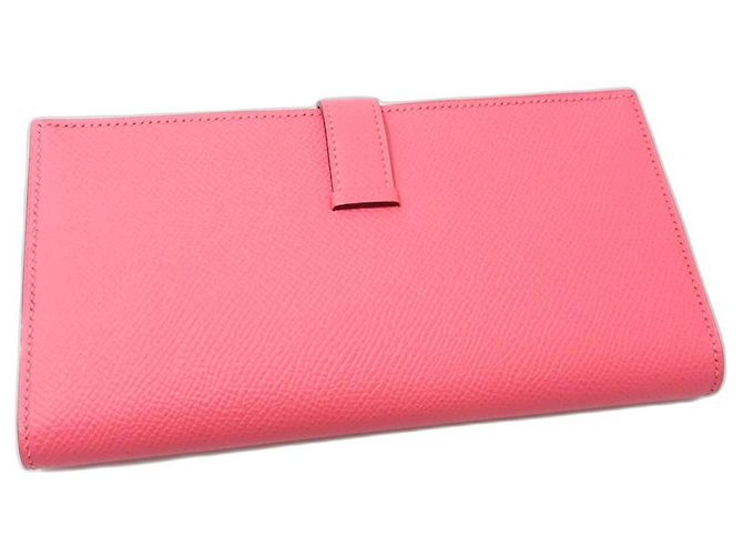 Hermès Cartera Larga Hermes Bearn Soufflet Rosa - vista 2