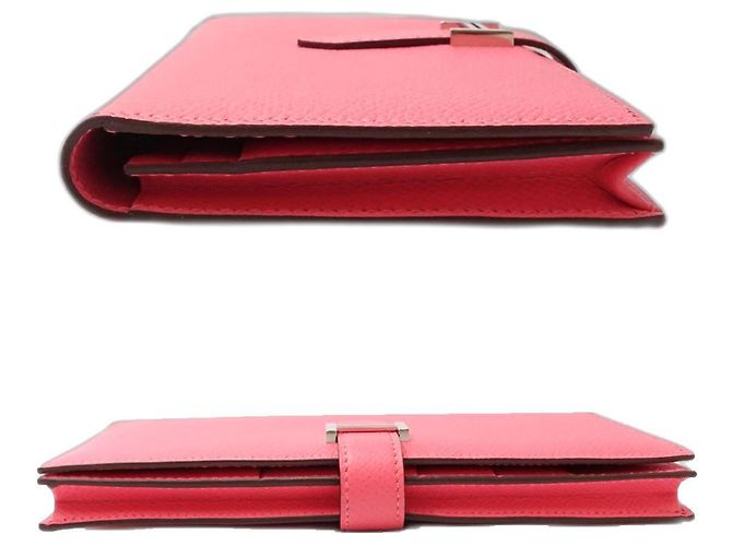 Hermès Cartera Larga Hermes Bearn Soufflet Rosa - vista 3