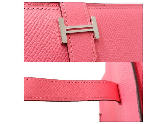 Hermès Cartera Larga Hermes Bearn Soufflet Rosa - vista 4