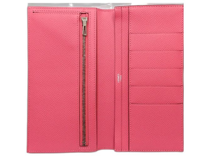 Hermès Cartera Larga Hermes Bearn Soufflet Rosa - vista 5