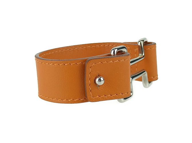 Pulsera de cuero naranja Swift de Hermès - vista 2
