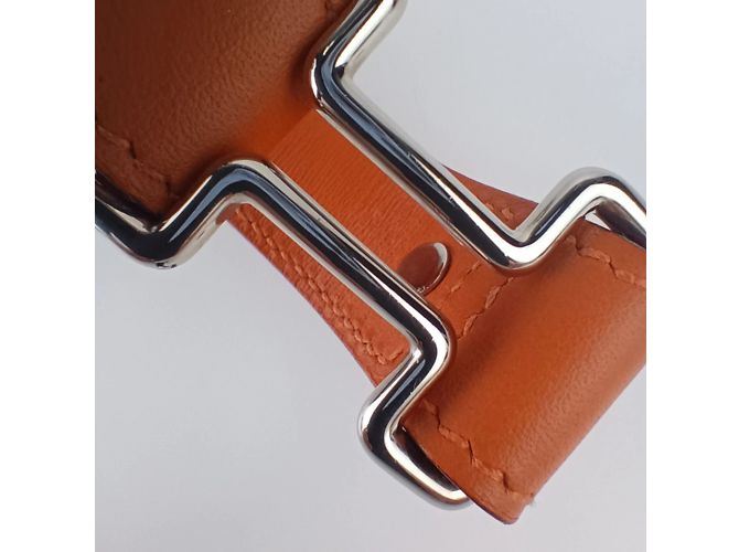 Pulsera de cuero naranja Swift de Hermès - vista 5