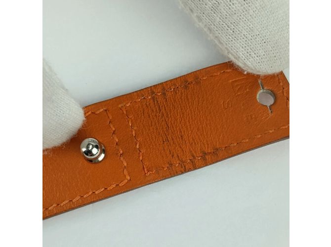 Pulsera de cuero naranja Swift de Hermès - vista 6