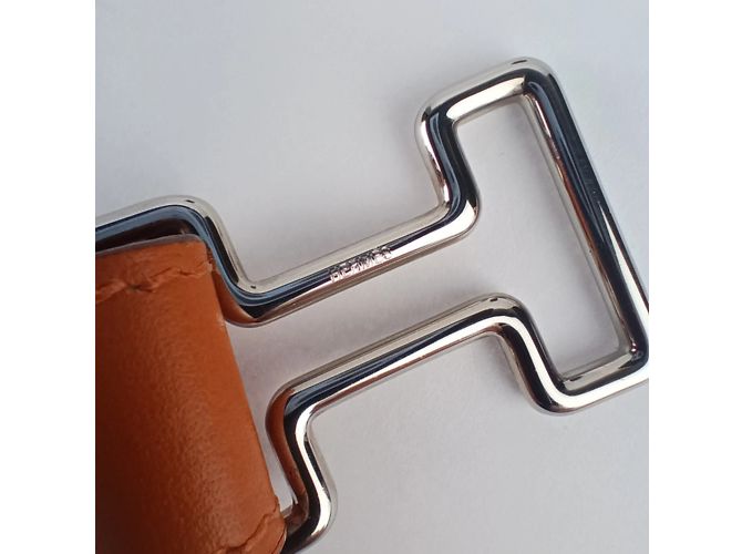 Pulsera de cuero naranja Swift de Hermès - vista 7