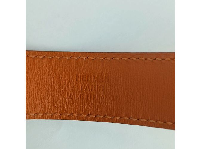 Pulsera de cuero naranja Swift de Hermès - vista 8