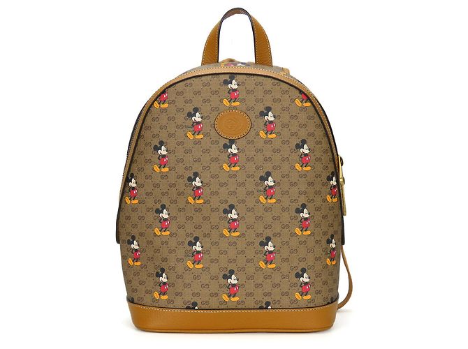 Zaino Gucci GG Supreme marrone e cammello - vista 11