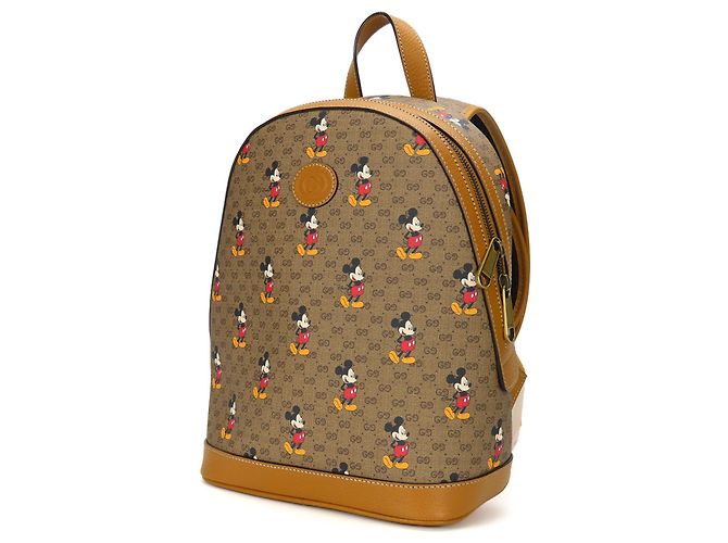 Zaino Gucci GG Supreme marrone e cammello - vista 2