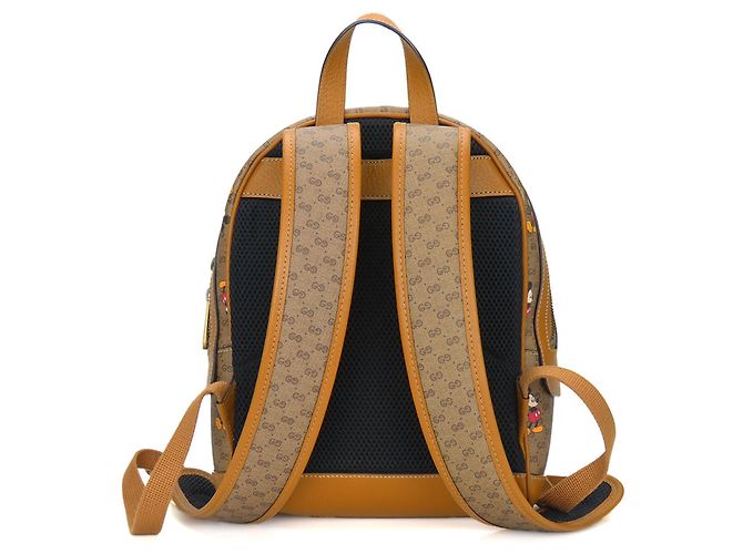 Zaino Gucci GG Supreme marrone e cammello - vista 3