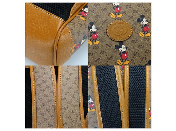 Zaino Gucci GG Supreme marrone e cammello - vista 6