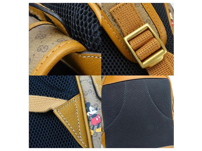 Zaino Gucci GG Supreme marrone e cammello - vista 7