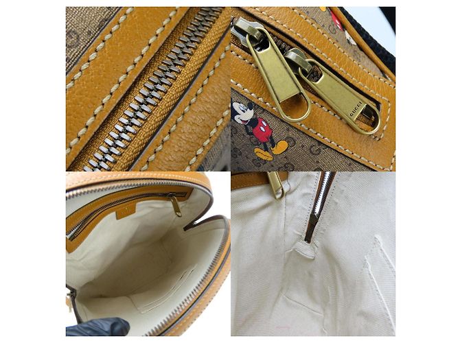 Zaino Gucci GG Supreme marrone e cammello - vista 8