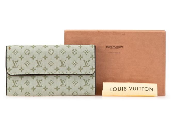 Cartera Larga Internacional Minilan Monograma Louis Vuitton Castaño Verde - vista 10
