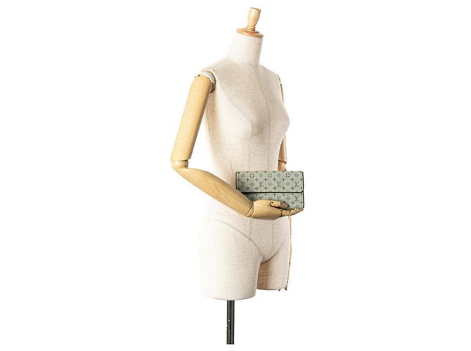 Cartera Larga Internacional Minilan Monograma Louis Vuitton Castaño Verde - vista 11