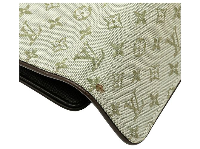 Cartera Larga Internacional Minilan Monograma Louis Vuitton Castaño Verde - vista 4