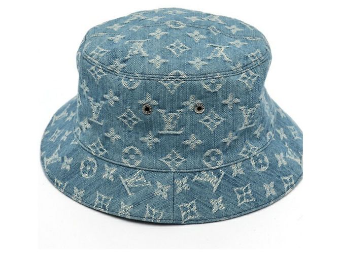 Louis Vuitton Denim blauer Bucket Hat - Ansicht 3