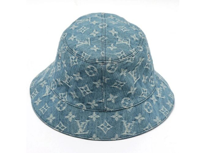 Louis Vuitton Denim blauer Bucket Hat - Ansicht 4