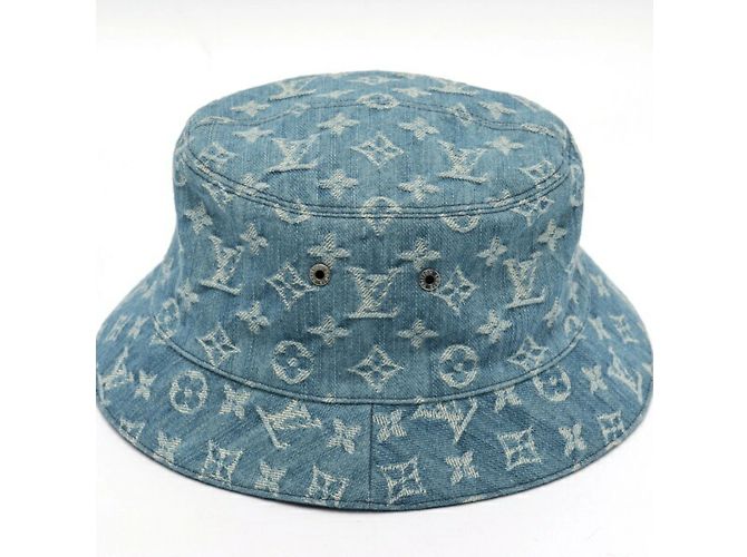 Louis Vuitton Denim blauer Bucket Hat - Ansicht 5