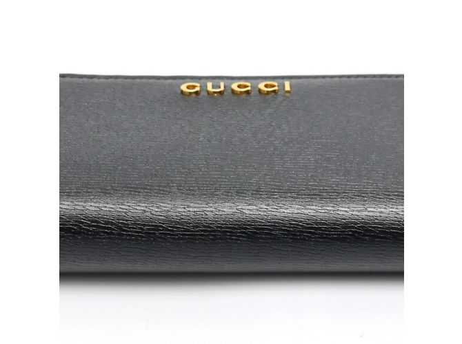 Billetera de cuero plegable Gucci Negro - vista 3