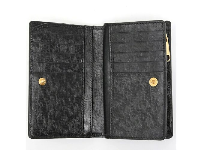 Billetera de cuero plegable Gucci Negro - vista 5
