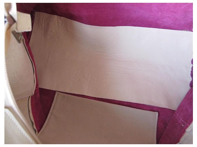 Autre Marque Borsa a spalla Ghibli in pelle avorio e fucsia Bianco Fuschia - vista 12