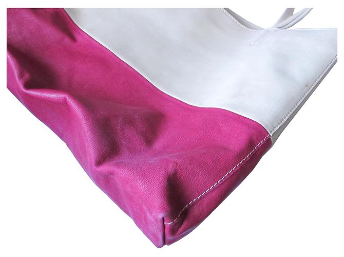 Autre Marque Borsa a spalla Ghibli in pelle avorio e fucsia Bianco Fuschia - vista 16