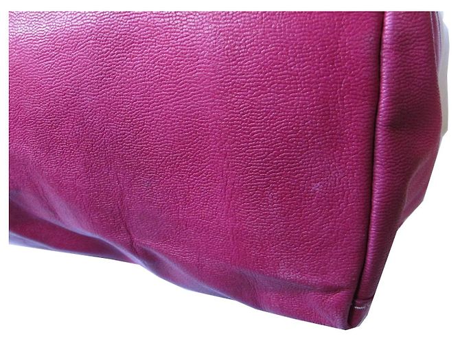 Autre Marque Borsa a spalla Ghibli in pelle avorio e fucsia Bianco Fuschia - vista 9