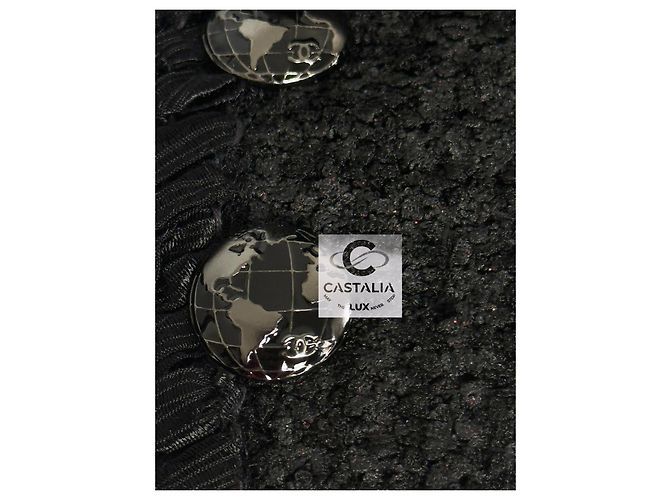 Chanel Iconic Globalization Ad Campaign Black Tweed Jacket - view 12