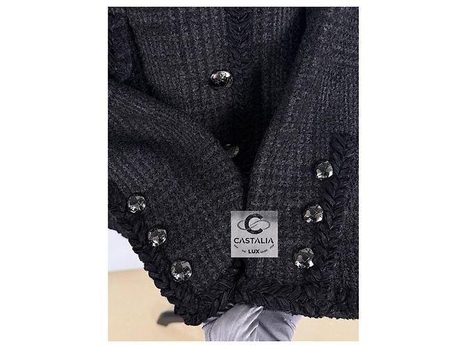 Chanel Iconic Globalization Ad Campaign Black Tweed Jacket - view 13