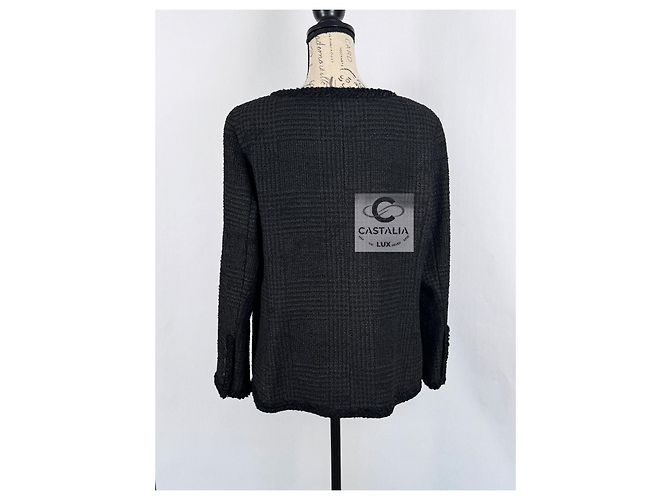 Chanel Iconic Globalization Ad Campaign Black Tweed Jacket - view 14