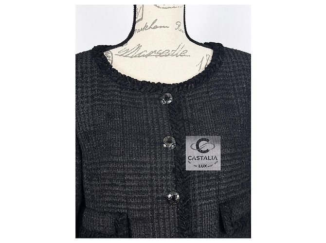 Chanel Iconic Globalization Ad Campaign Black Tweed Jacket - view 7