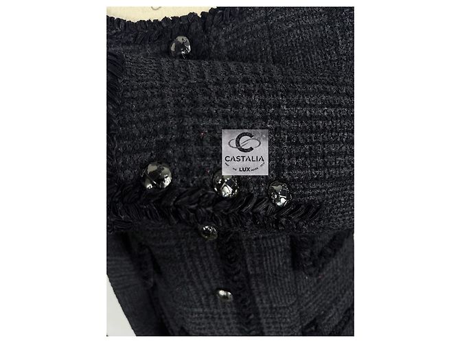 Chanel Iconic Globalization Ad Campaign Black Tweed Jacket - view 9