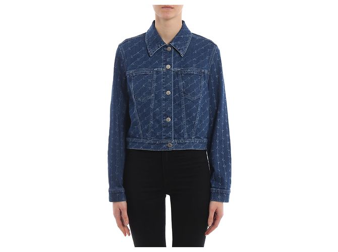 Stella Mc Cartney Stella McCartney Monogramm Denim Jacke Marineblau - Ansicht 2