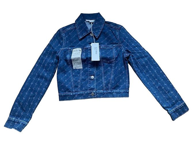 Stella Mc Cartney Stella McCartney Monogramm Denim Jacke Marineblau - Ansicht 3