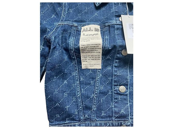 Stella Mc Cartney Stella McCartney Monogramm Denim Jacke Marineblau - Ansicht 5