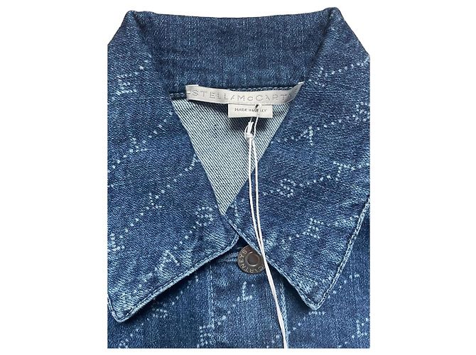 Stella Mc Cartney Stella McCartney Monogramm Denim Jacke Marineblau - Ansicht 6