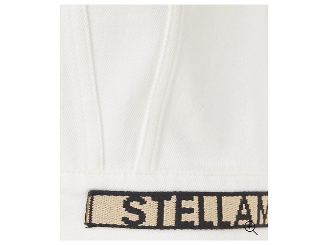 Stella Mc Cartney Giacca in denim con logo e strisce Stella McCartney Bianco - vista 4