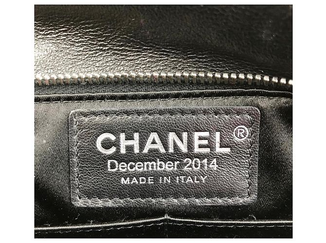 Pochette Chanel WOC in tessuto glitter e pelle nera Nero - vista 6