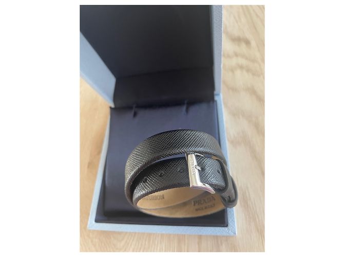 Prada Doppelwickelarmband Schwarz - Ansicht 2