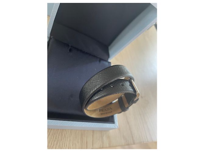 Prada Doppelwickelarmband Schwarz - Ansicht 3
