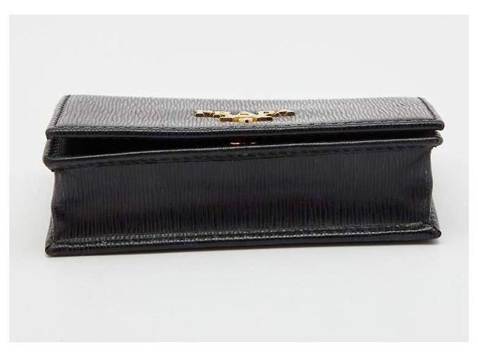 Borsa Prada in pelle Saffiano nera con logo dorato Nero - vista 4