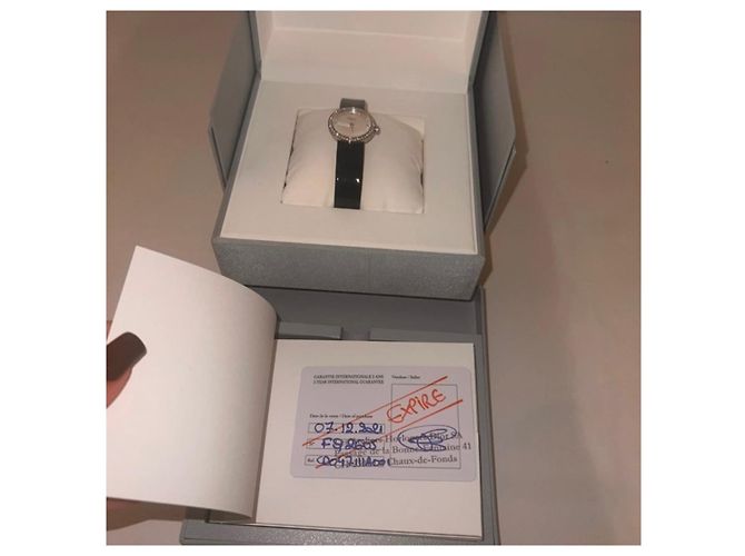 Dior D de Dior Uhr Weißer Perlmutt und Diamanten Schwarz - Ansicht 4