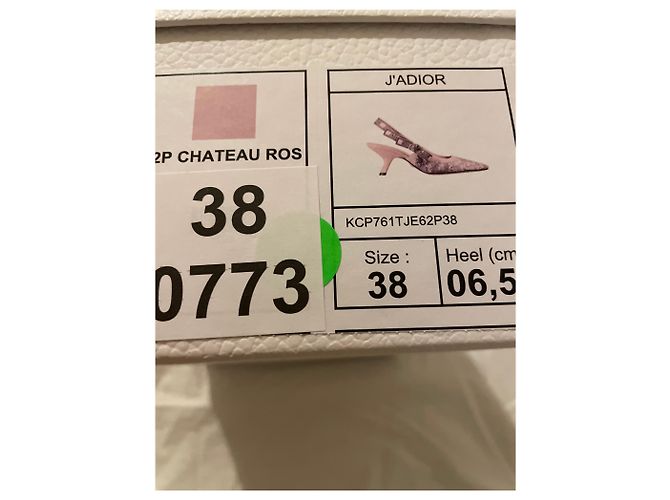 Pumps Slingback Dior 38 Rosa - vista 3