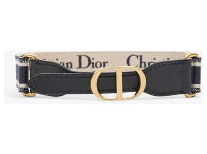 Dior Tote 75 Gürtel aus Stoff Marineblau - Ansicht 2