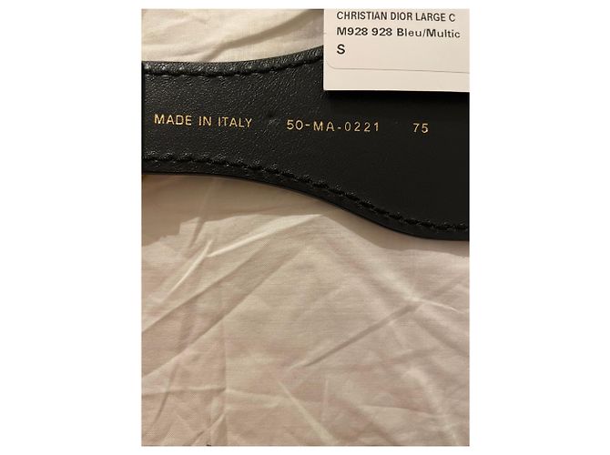 Dior Tote 75 Gürtel aus Stoff Marineblau - Ansicht 4