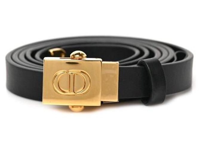 Dior CD Gürtel aus schwarzem Leder Größe 75 - Ansicht 5